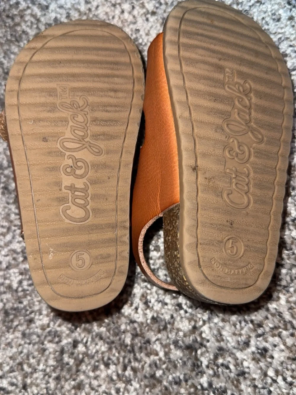 Cat & Jack Brown Buckle Sandals & WN Canvas Pull On